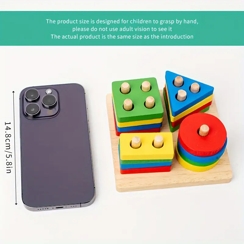 Colorful Wooden Toy Set - Educational Toys for Children