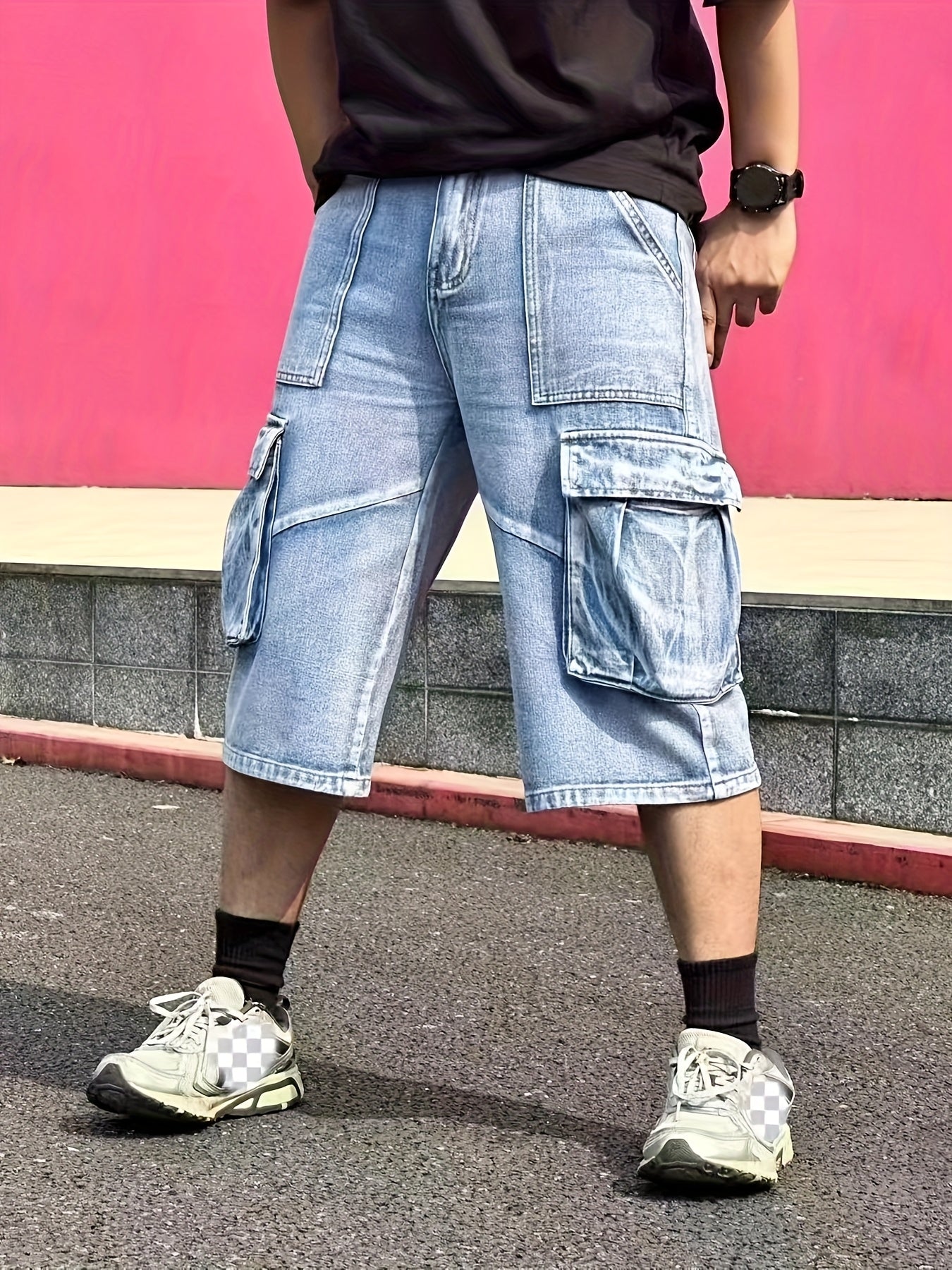 Casual Men's Denim Cargo Shorts – Robust and Practical for Daily Use
