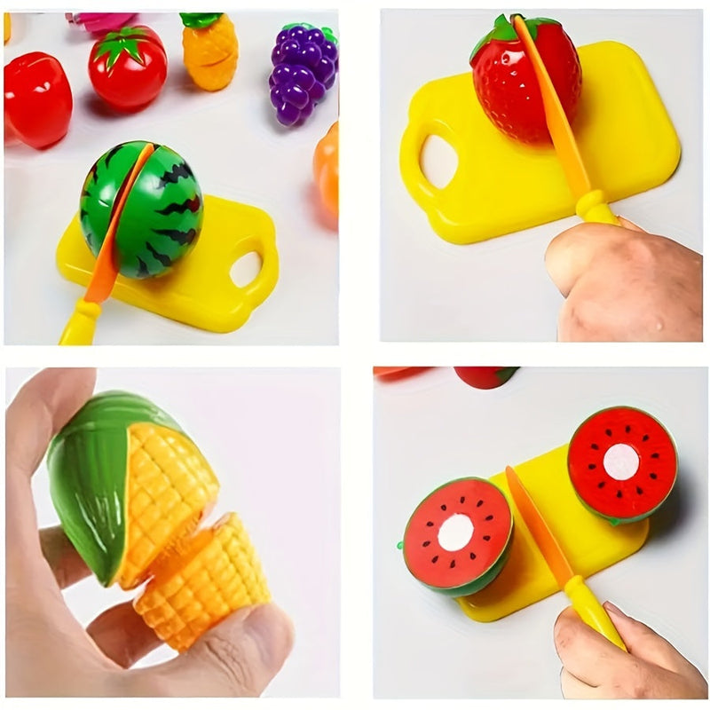 Educational Cutting Set with Food, Fruit, and Vegetables – Perfect for Early Learning and Role Play