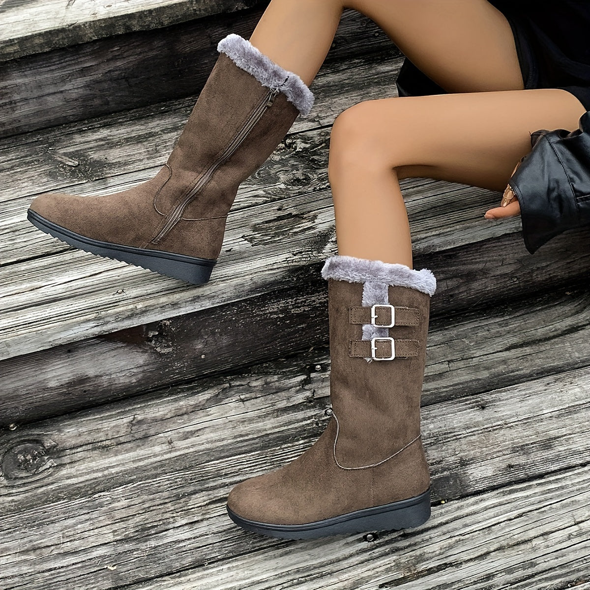 Fuzzy Boots for Women - Warm and Stylish for Cold Days