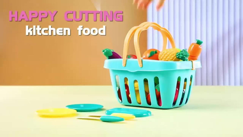 Educational Cutting Set with Food, Fruit, and Vegetables – Perfect for Early Learning and Role Play