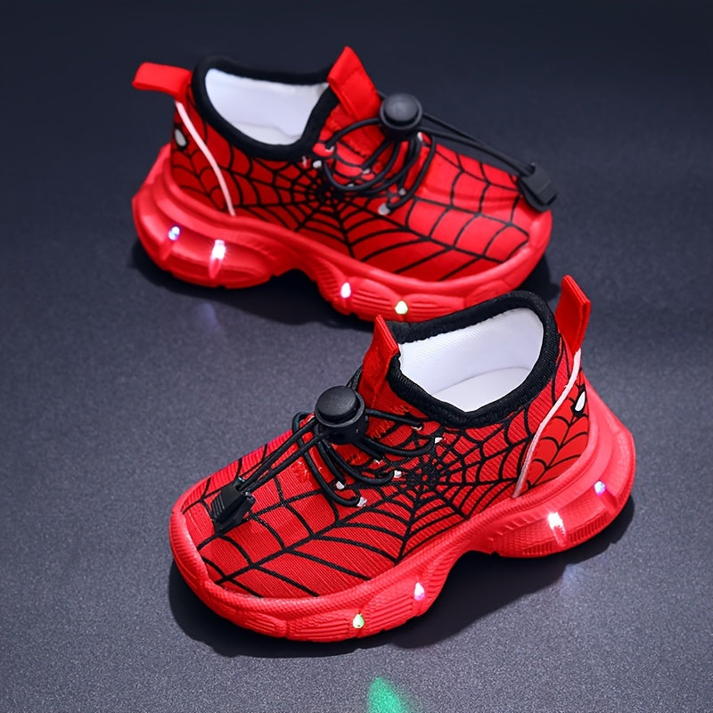 Joris' Spider Web Sneakers with LED Lighting - For Playful Children