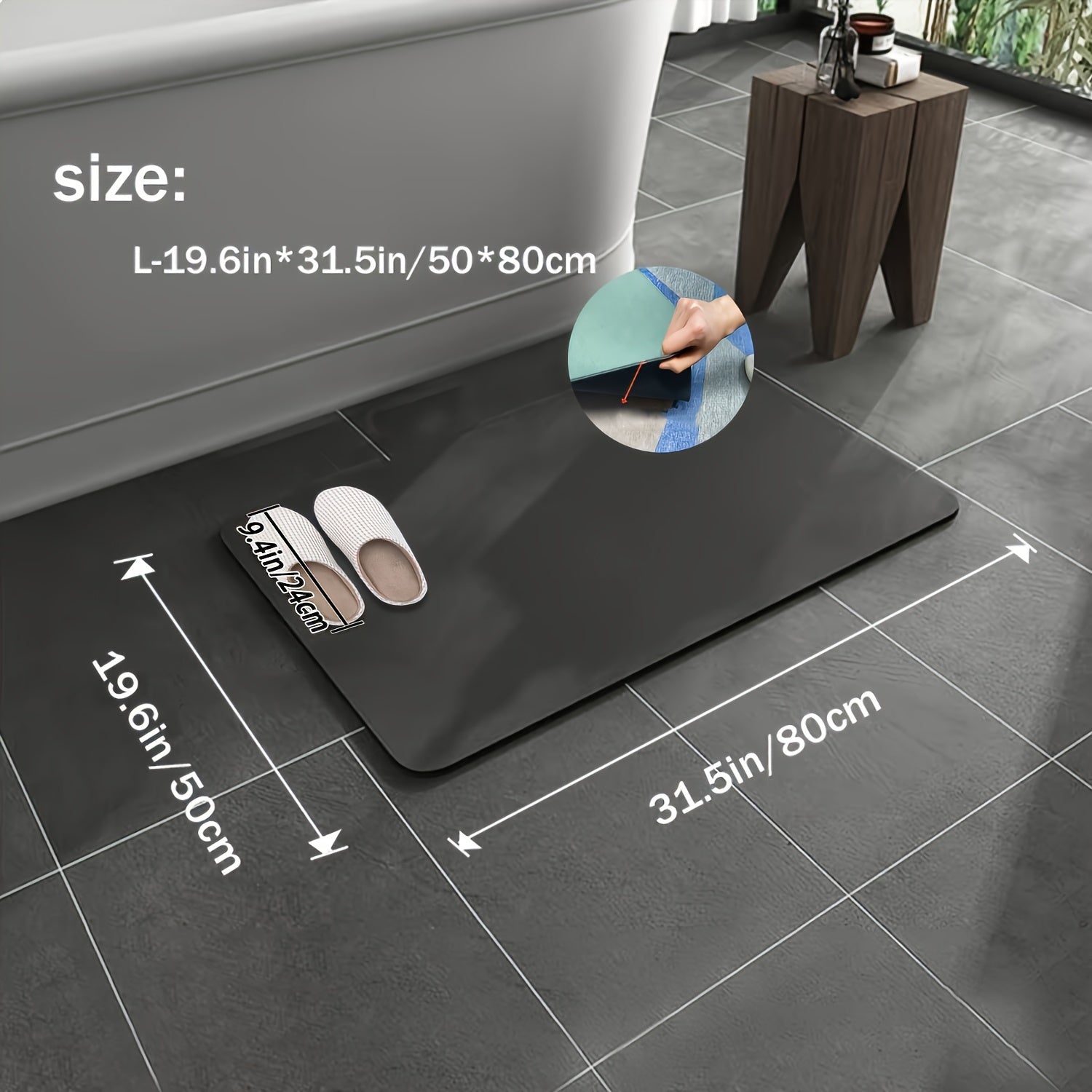 Luxury Geometric Bath Mat - For Stylish Bathrooms
