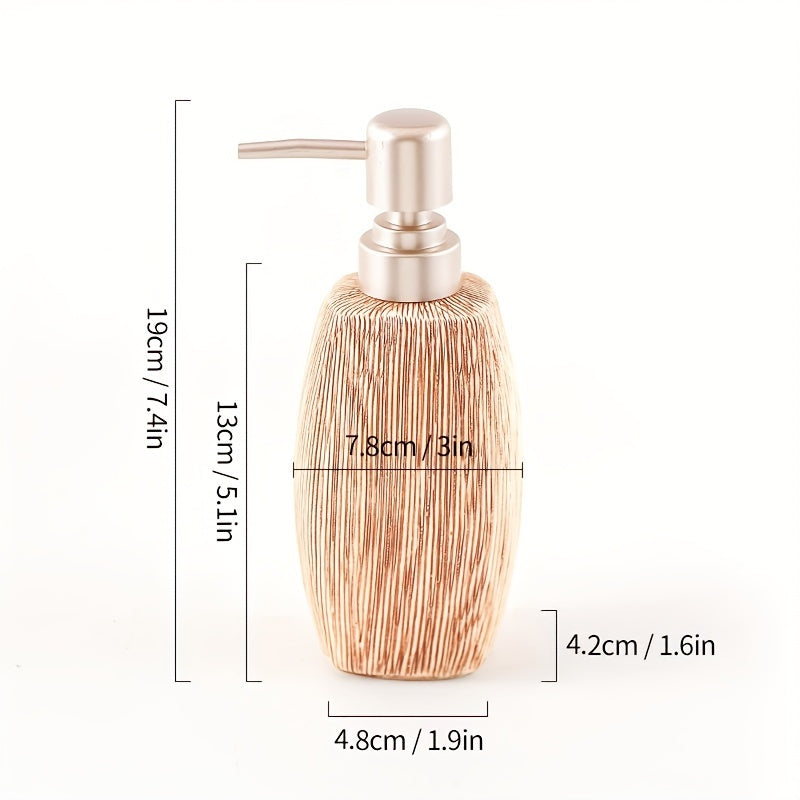 Wood Grain Style Ceramic Bathroom Set – Luxury Accessories for a Natural Touch in Your Bathroom