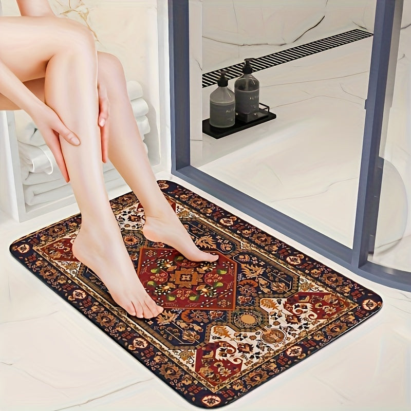 Persian-Inspired Bathroom Rugs Set – Absorbent and Non-Slip