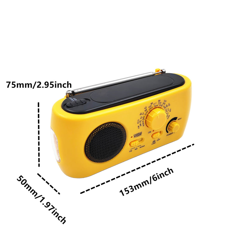 SurvivorTune Emergency Radio - Portable AM/FM Radio with Charger & Flashlight