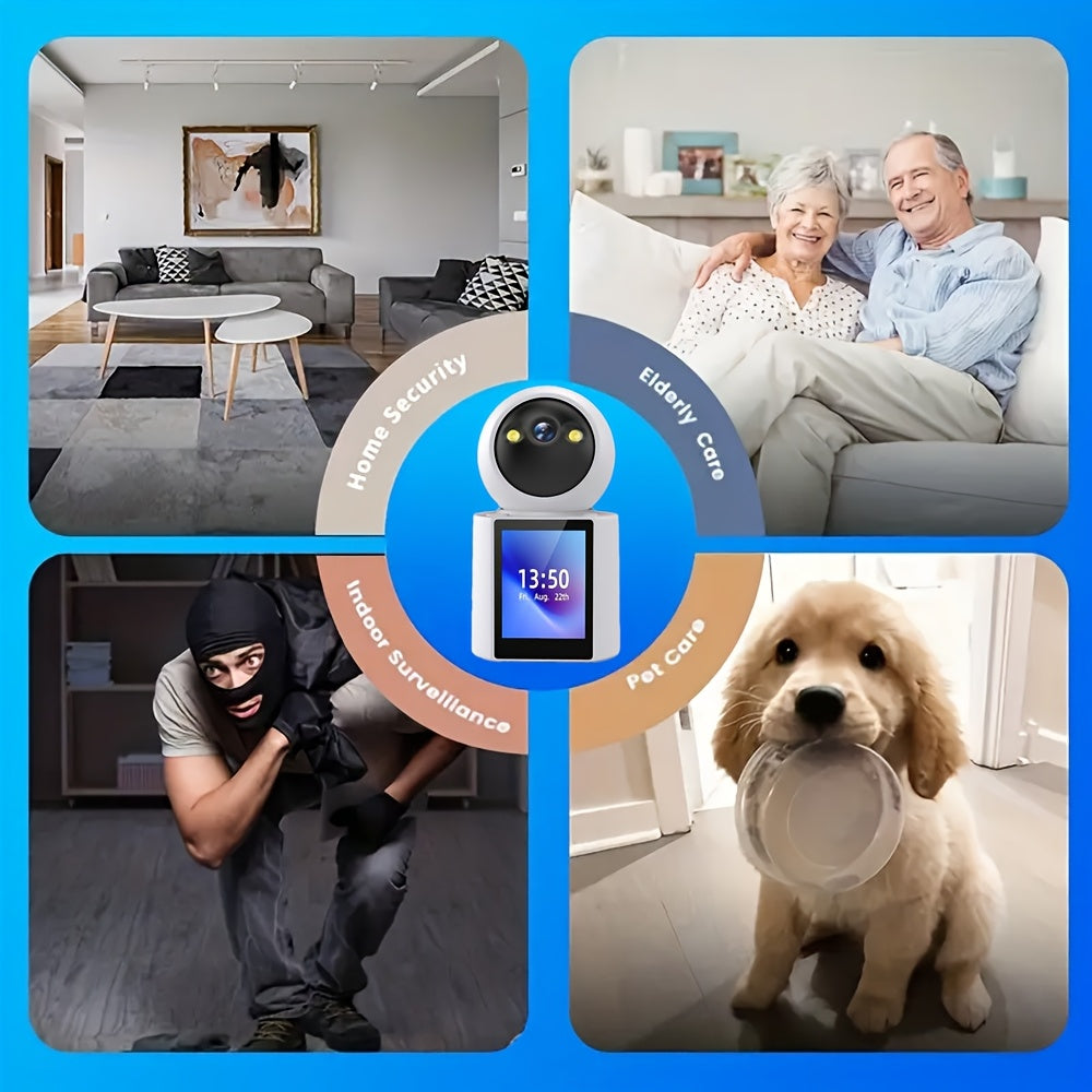 Home Pet Camera with Screen – Two-Way Audio & Night Vision