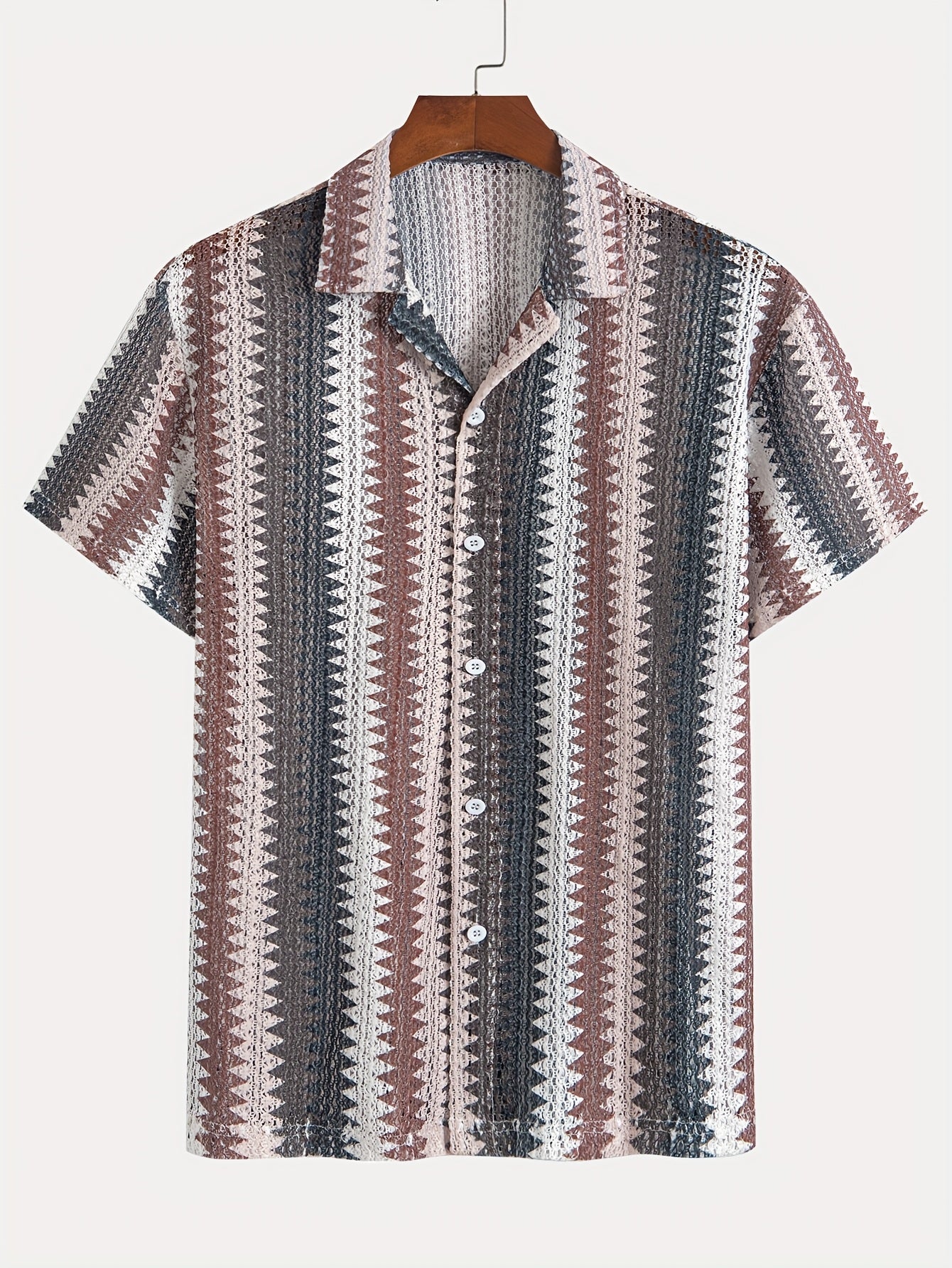 Men's Summer Casual Short Sleeve Shirt – Woven Fabric for a Fresh Look