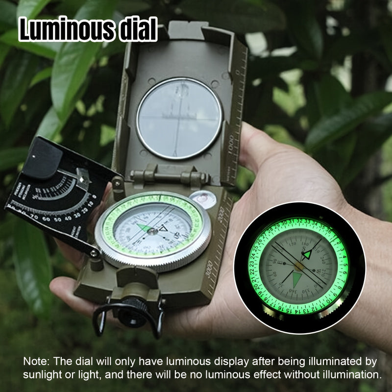 TrekGuard Military Compass – Waterproof and Illuminated for Precise Navigation