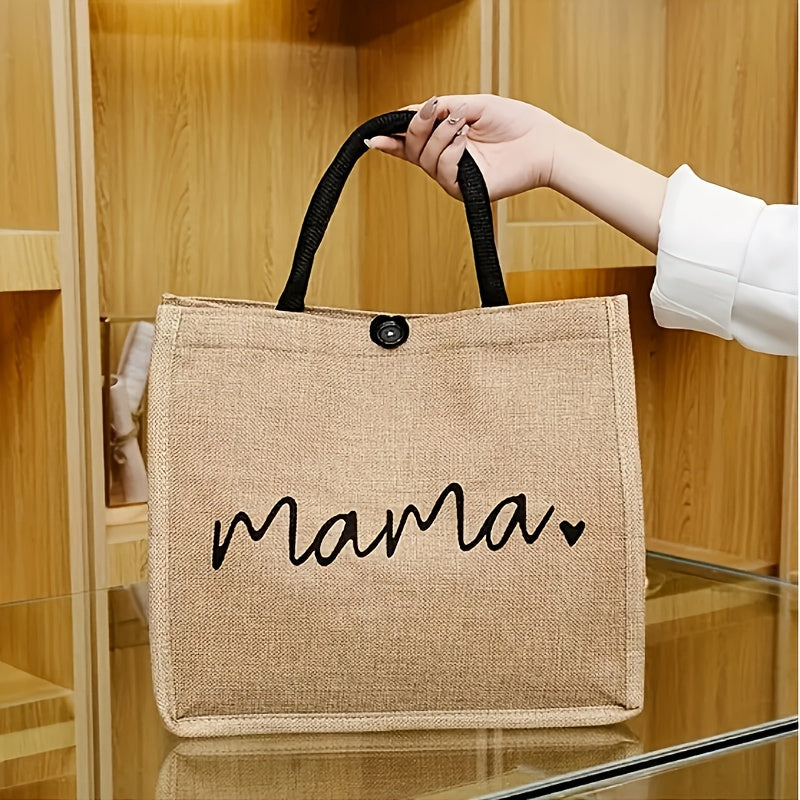 Stylish Jute Bag with Mama Print – Sustainable and Practical for Mother's Day