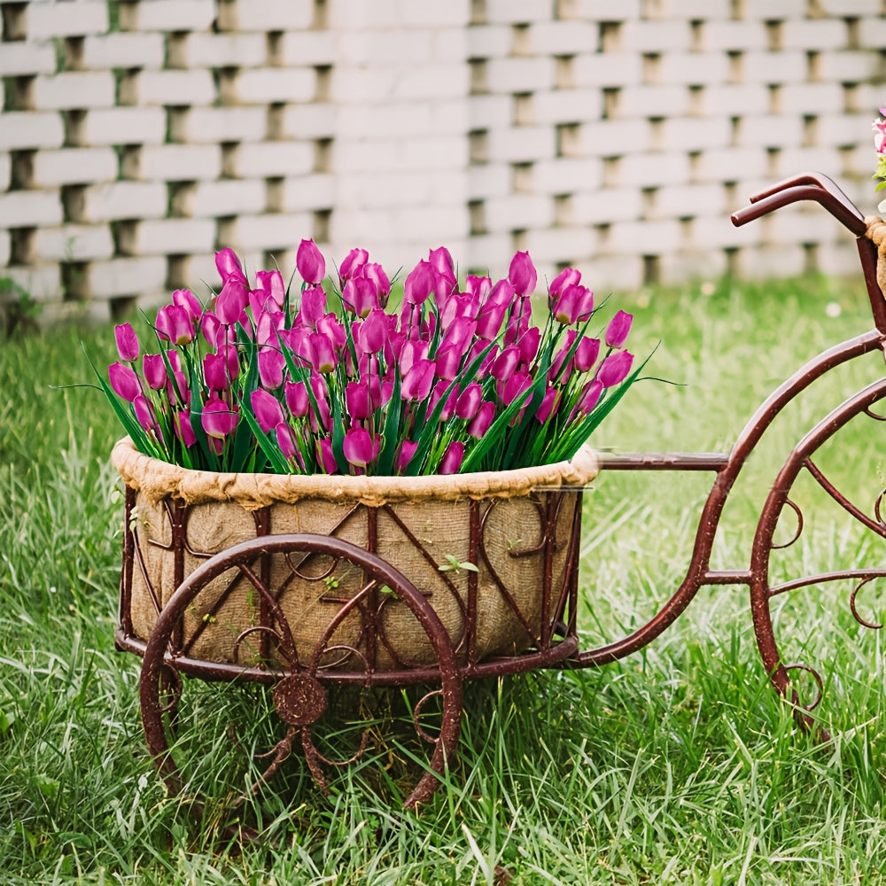 Set of 6 Bundles of Artificial Tulips – UV-Resistant and Realistic for Garden and Interior Decoration