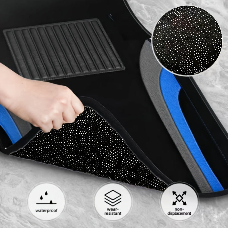 Modern Blue-Grey Car Floor Mats – Durable and Stylish for Any Vehicle