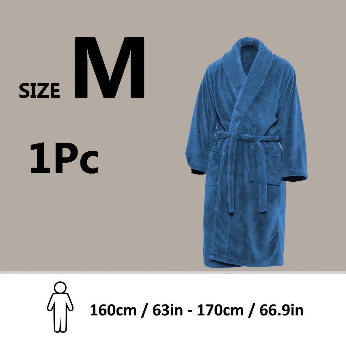 Luxe Unisex Coral Fleece Bathrobe – Ultra Soft and Warm for Your Comfort
