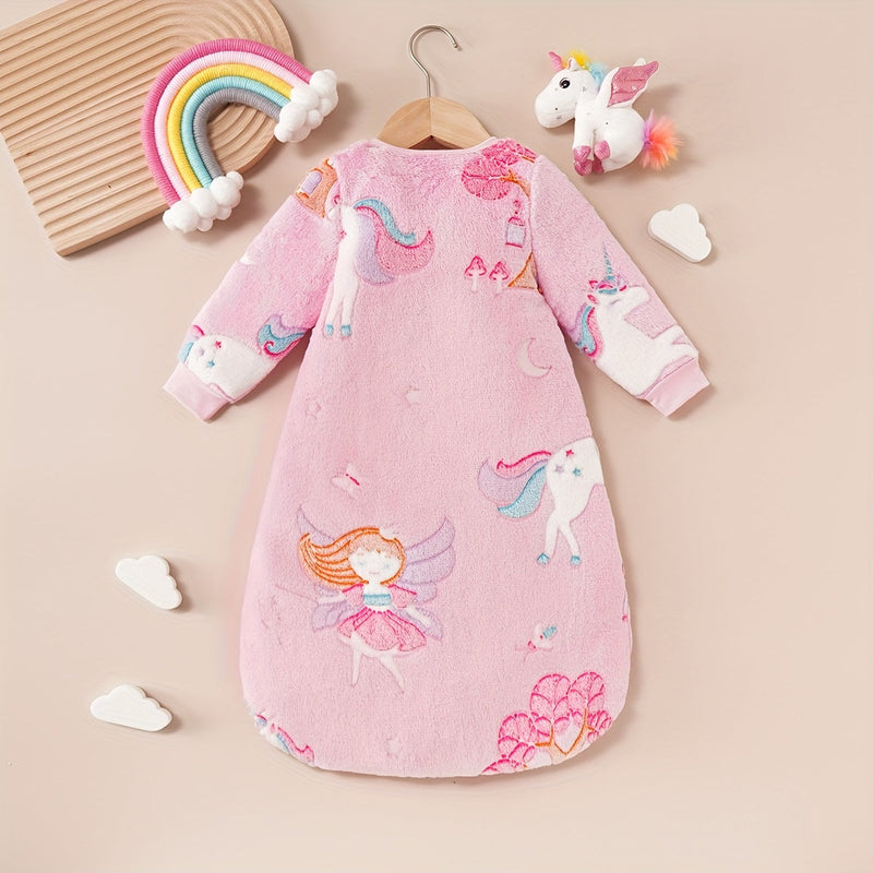 Plush Sleeping Bag with Unicorn Print – Soft and Enchanting Sleep Comfort for Children