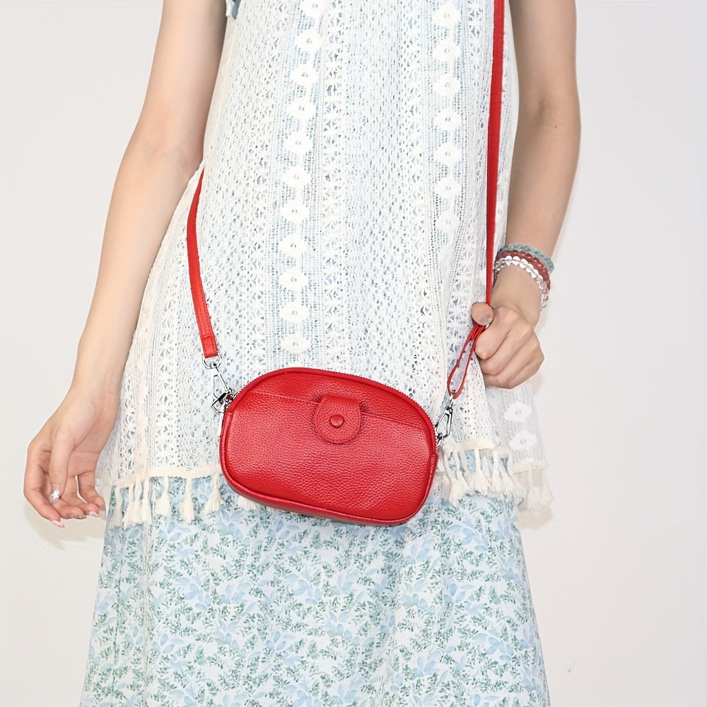 Large Capacity Vintage Crossbody Bag – Genuine Leather with Multiple Compartments