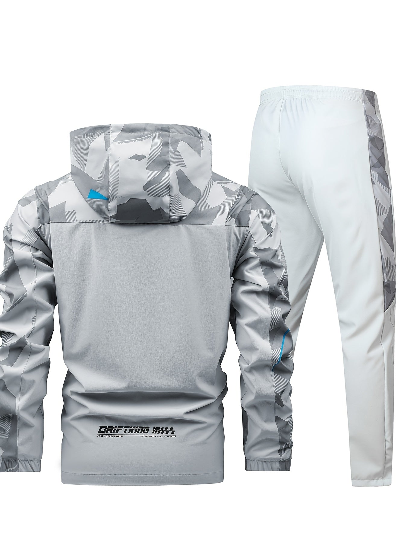 Sporty Outfit for Men – Comfortable Hoodie and Long Pants in Camouflage Design