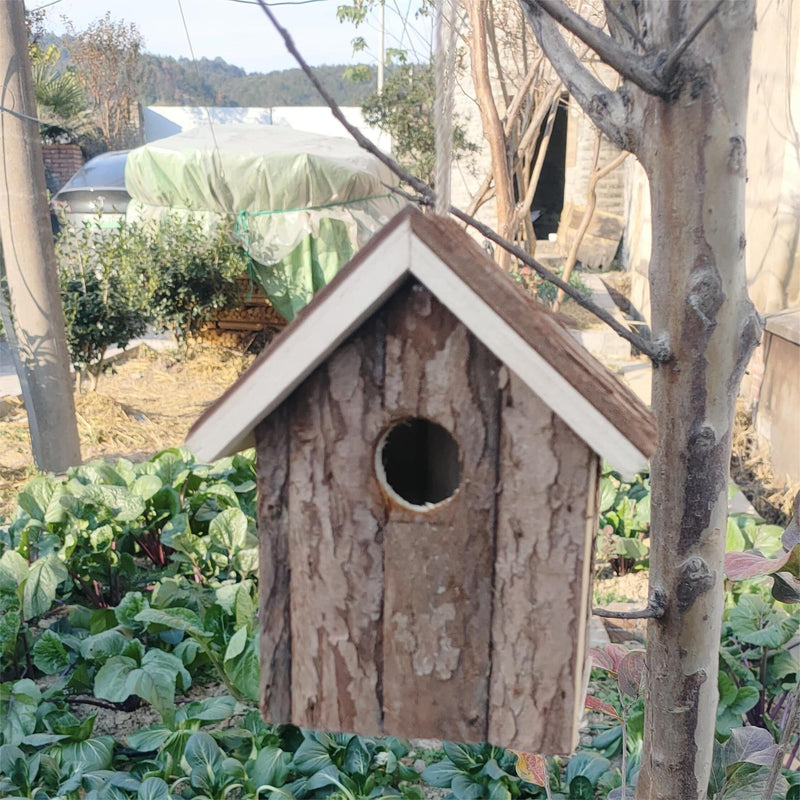 Rustic Wooden Birdhouse – Cozy Home for Garden Birds