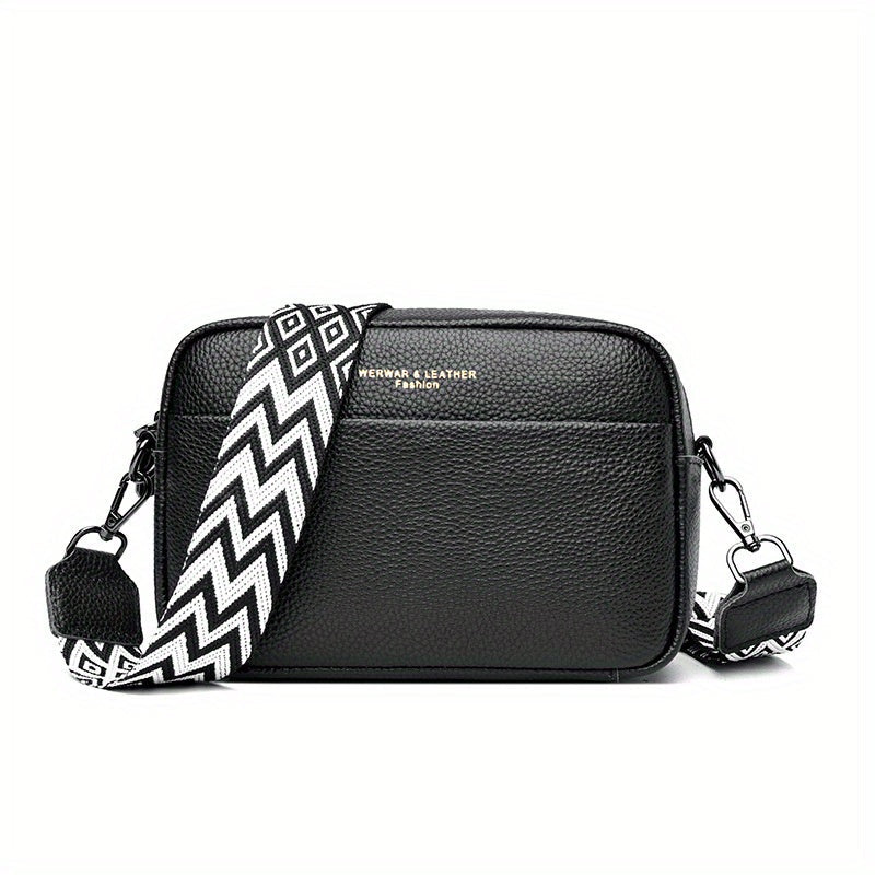 Genuine Leather Crossbody Bag – Practical and Trendy with Guitar Shoulder Strap