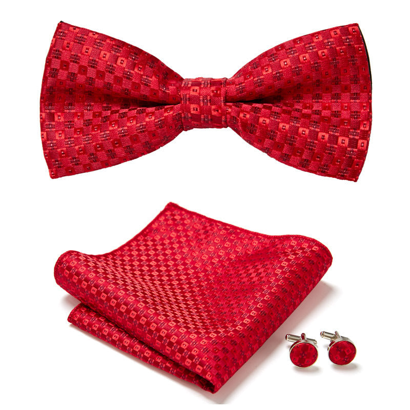 Elegant Bow Tie Set – Handcrafted with Matching Accessories