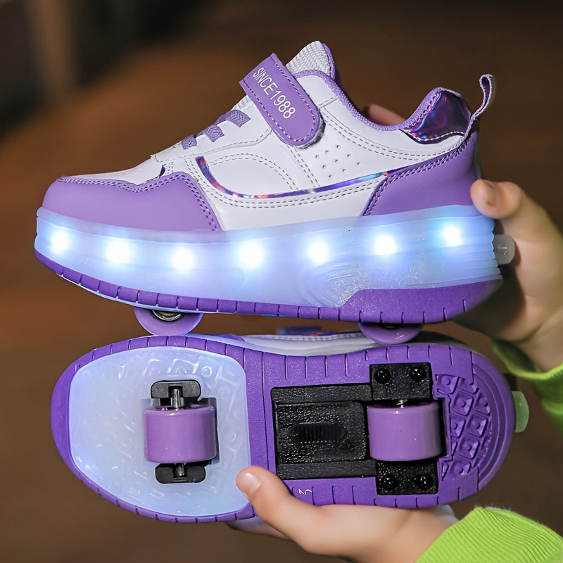 GlowRiders Roller Sneakers - For Kids with Light Show