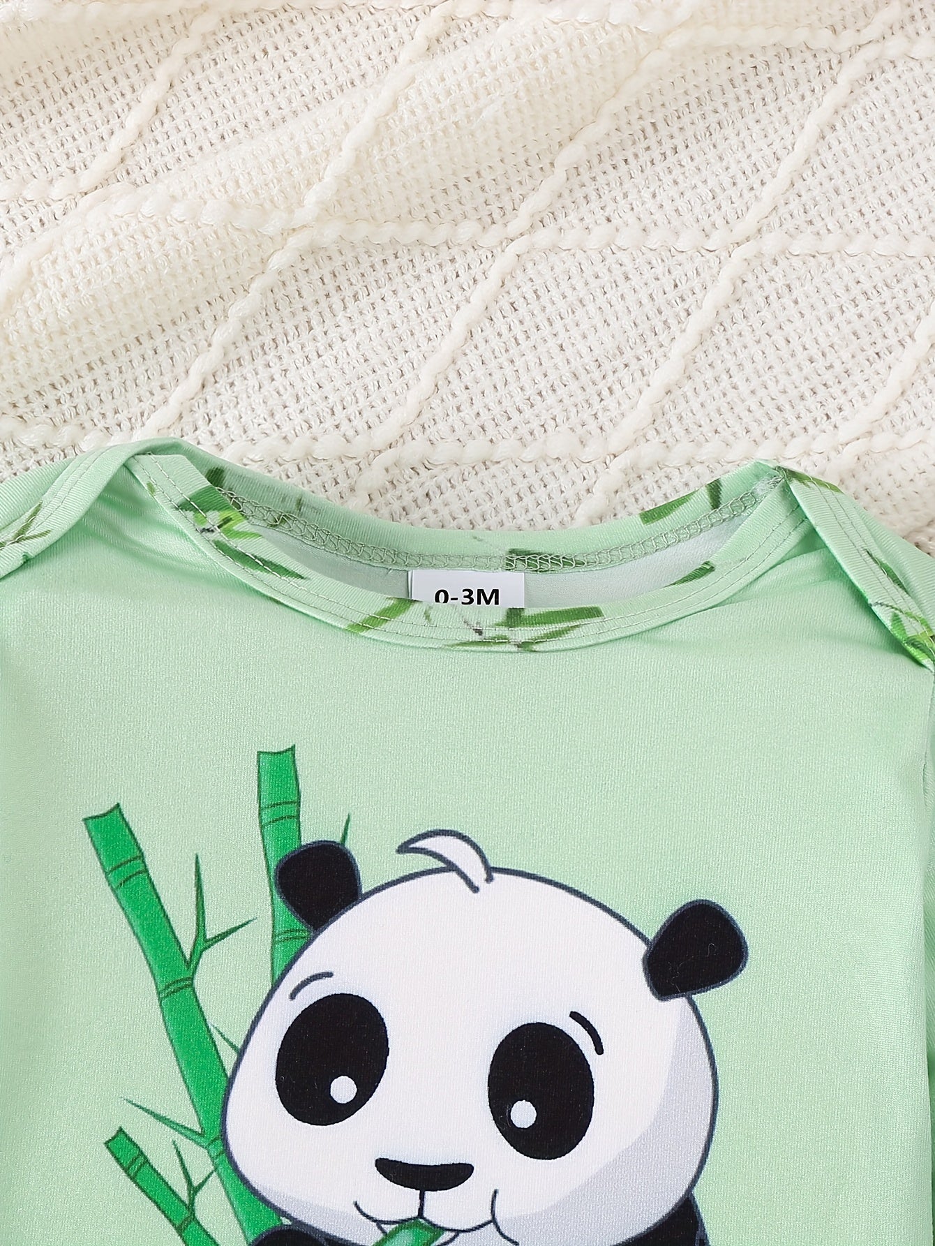 Cute Baby Panda Set – Romper, Pants, and Hat for Outdoor Adventures