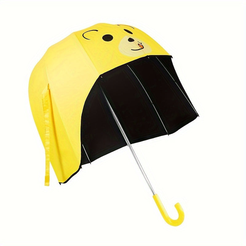 Cute Bear Umbrella for Children – Manual Opening with Sun and Rain Protection