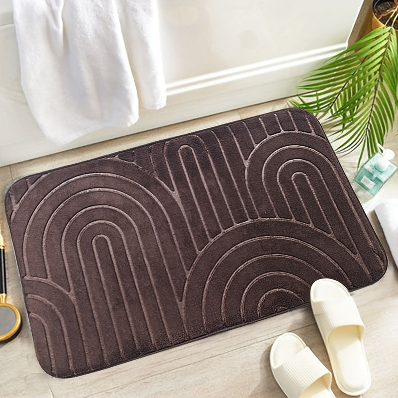 Geometric Non-Slip Bathroom Mat – Comfortable and Stylish for Your Bathroom