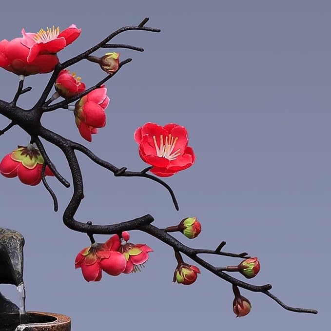 Zen Blossom Water Vase - Soothing Bonsai Decoration with Fountain