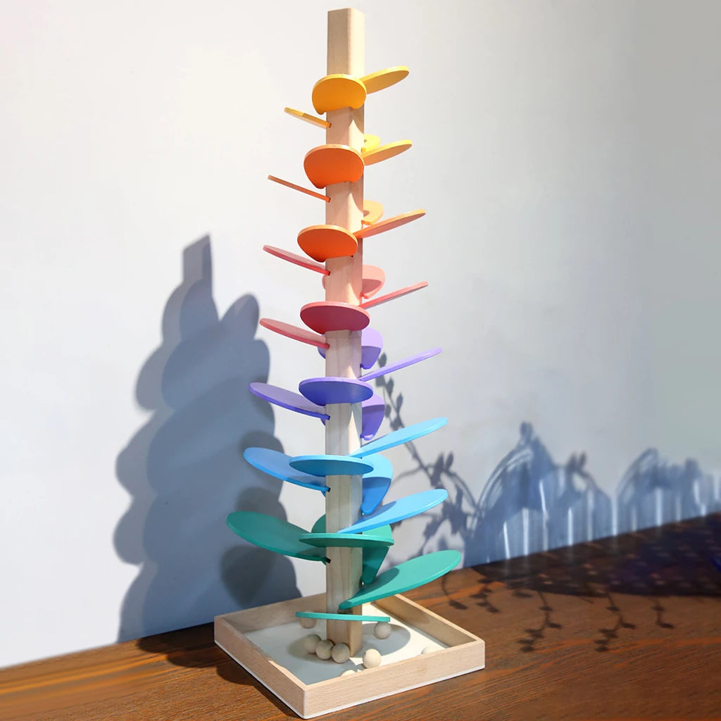 Rainbow Wooden Tree Toy – Educational and Natural Play Fun