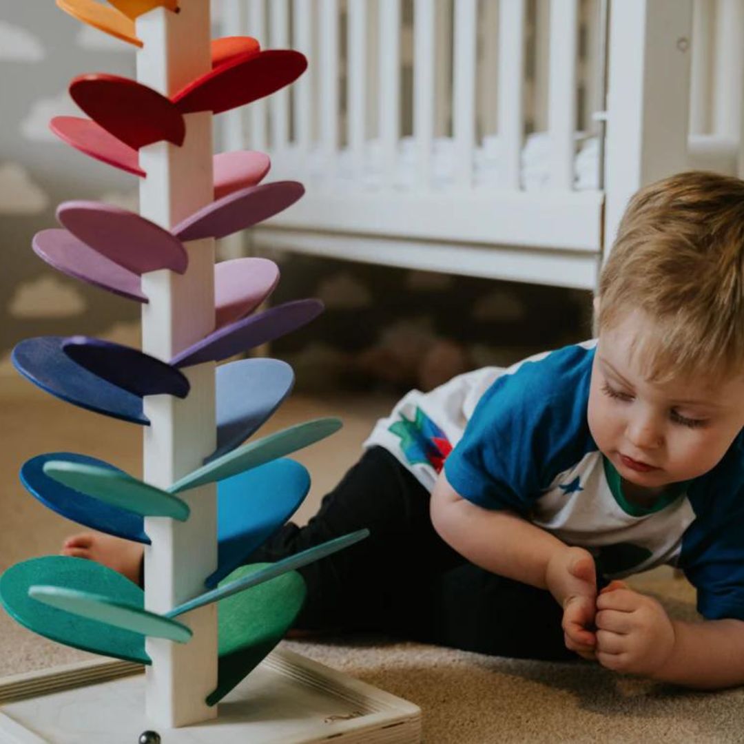 Rainbow Wooden Tree Toy – Educational and Natural Play Fun