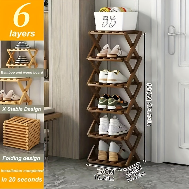Smart Bamboo Shoe Rack – Compact and Practical for Any Entryway