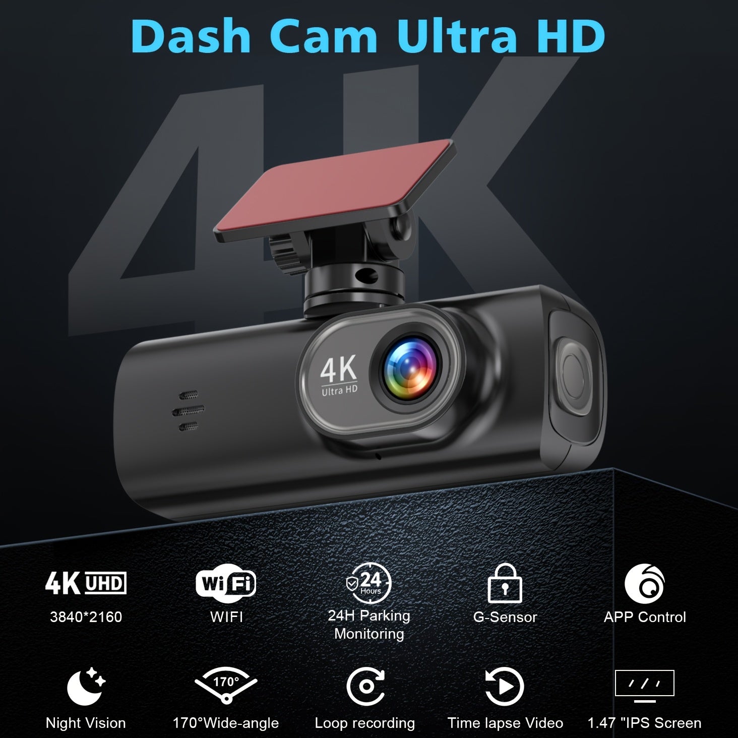 4K Ultra Dashcam – Smart Security and Sharp Images on Every Journey