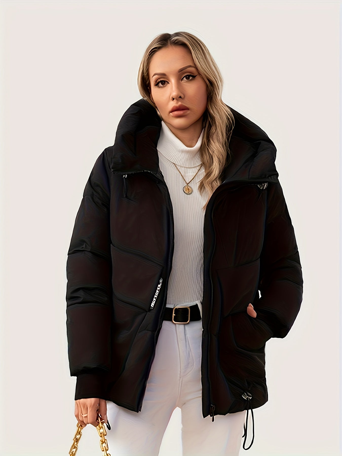 Modern Winter Jacket with Adjustable Hood and Waist – Quilted Design for Maximum Warmth and Comfort
