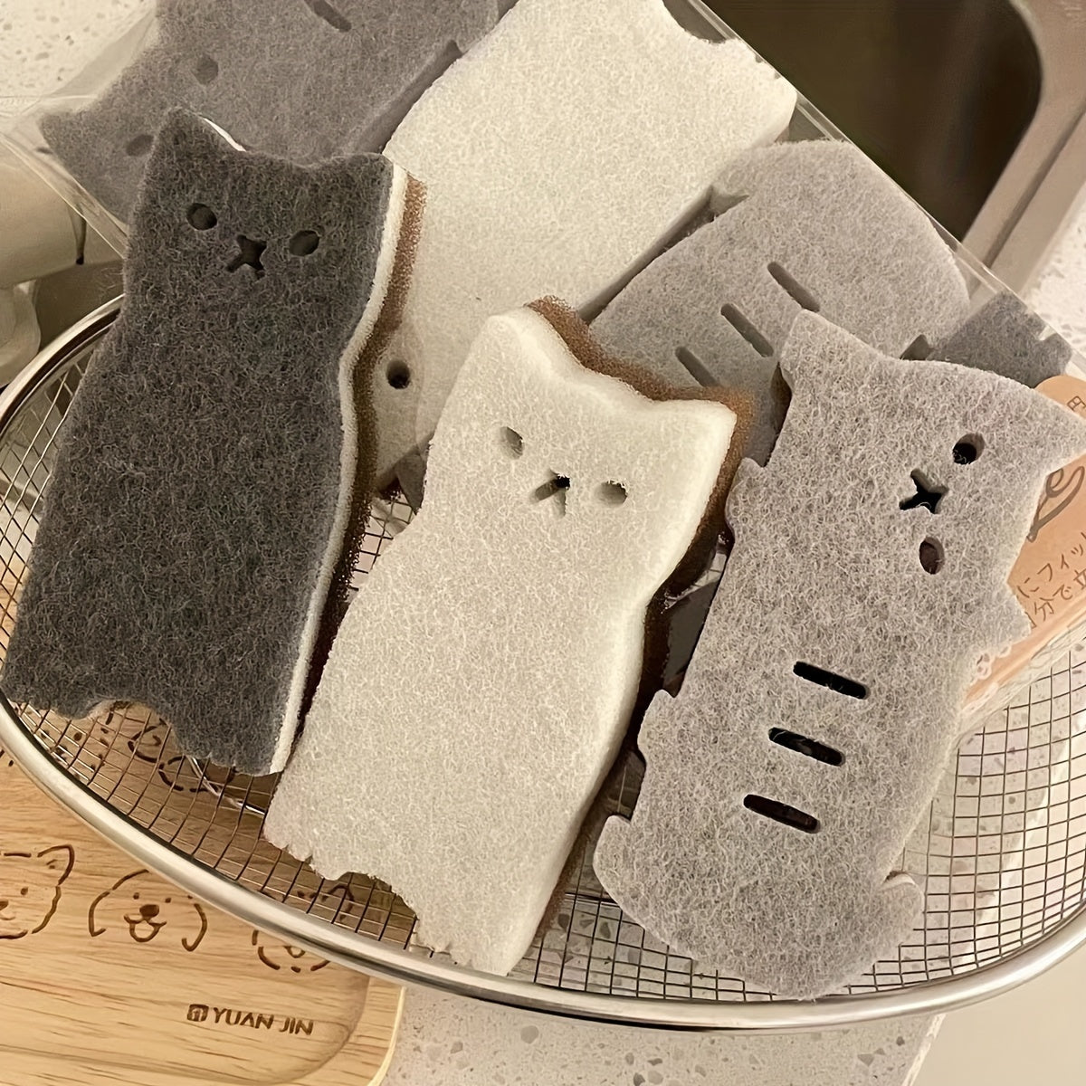 Purrfect Clean Cat Sponge Set – Durable, Cute, and Super Functional