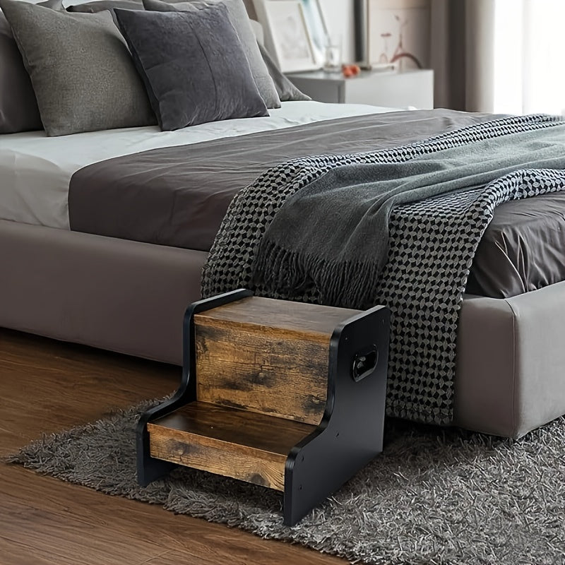 Rustic Wooden Stackable Stool - For Convenience and Safety