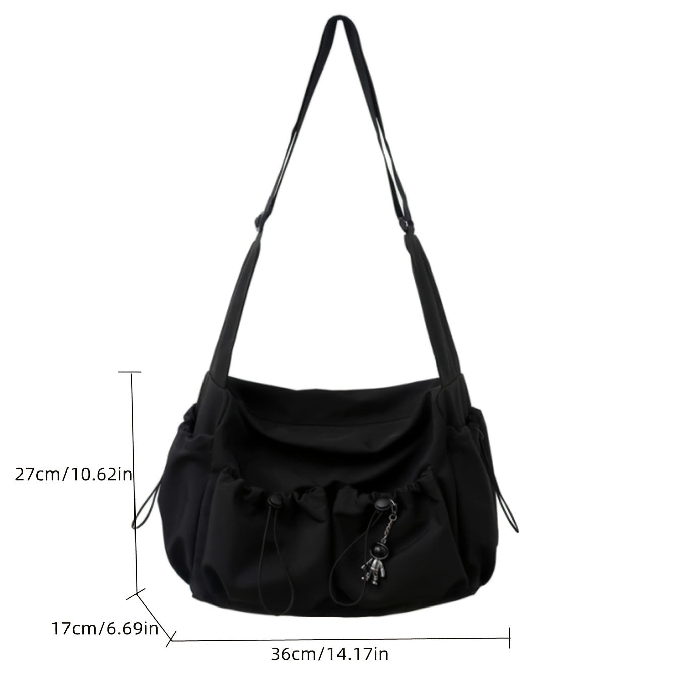 UrbanEase Crossbody Bag – Drawstring Shoulder Bag with Large Capacity