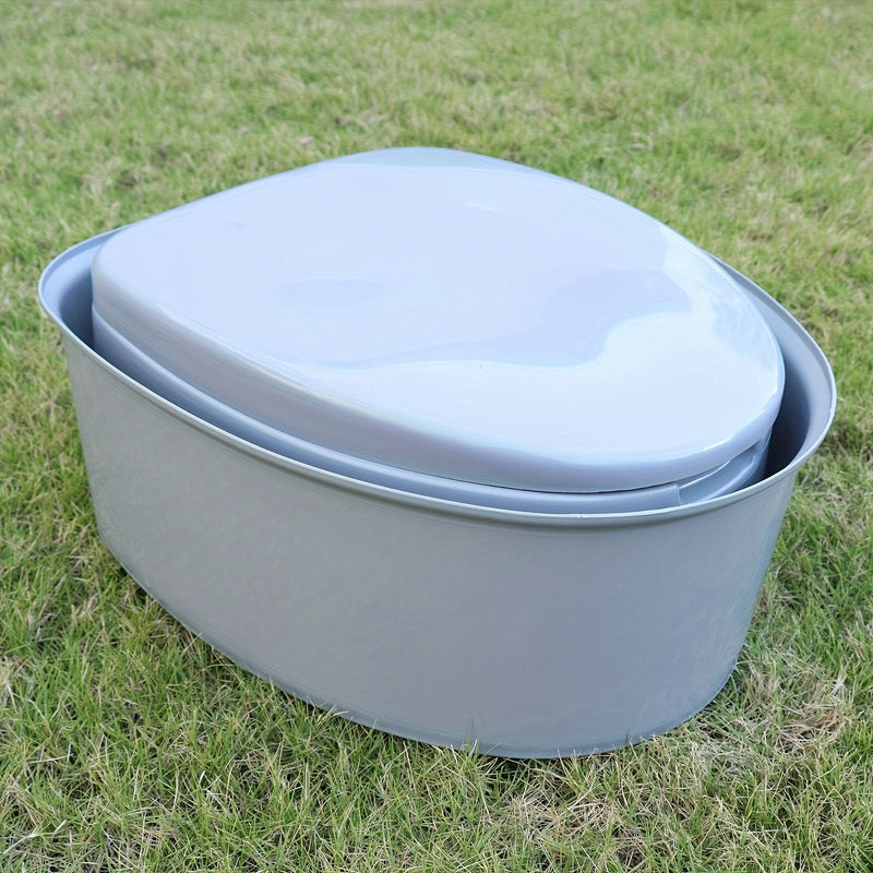 Portable Gray PVC Toilet - Comfortable and Convenient for Camping and Emergency Use
