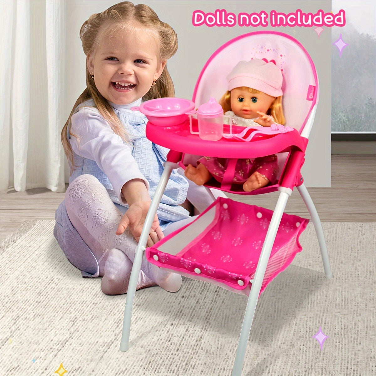 Doll High Chair Toy - Perfect for Playful Meals