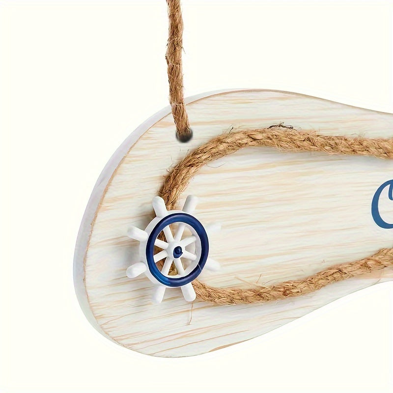 Wooden Flip-Flop Wall Decoration - Nautical Style for a Summer Vibe