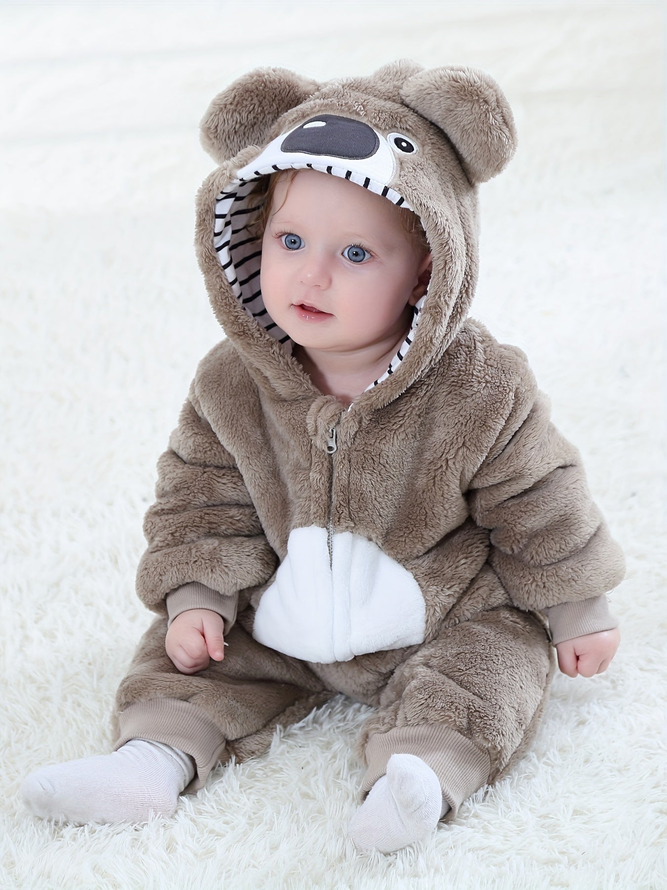 Bennie Bear Romper for Babies - Warm and Cozy Jumpsuit for Outdoors
