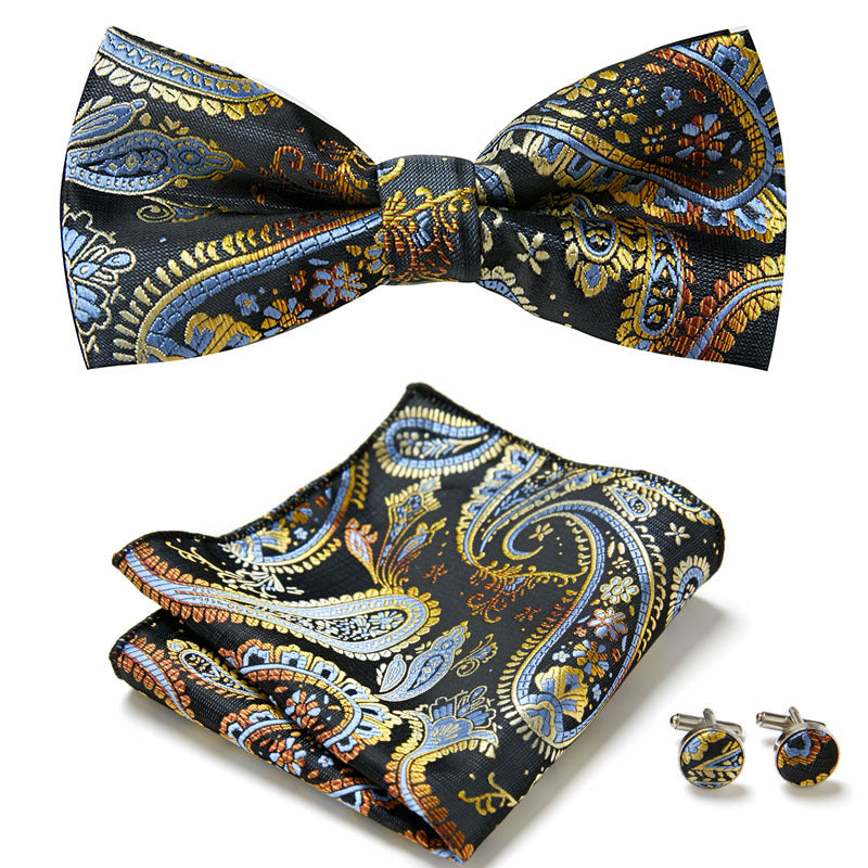 Elegant Bow Tie Set – Handcrafted with Matching Accessories