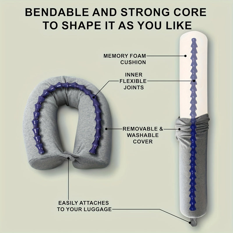 TravelEase Adjustable Travel Neck Pillow – Support and Comfort