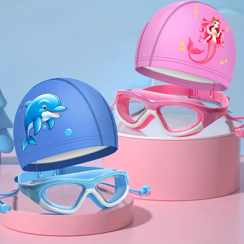 Mermaid Swim Goggles and Swim Cap Set for Kids – Comfort & Playful Protection in the Water