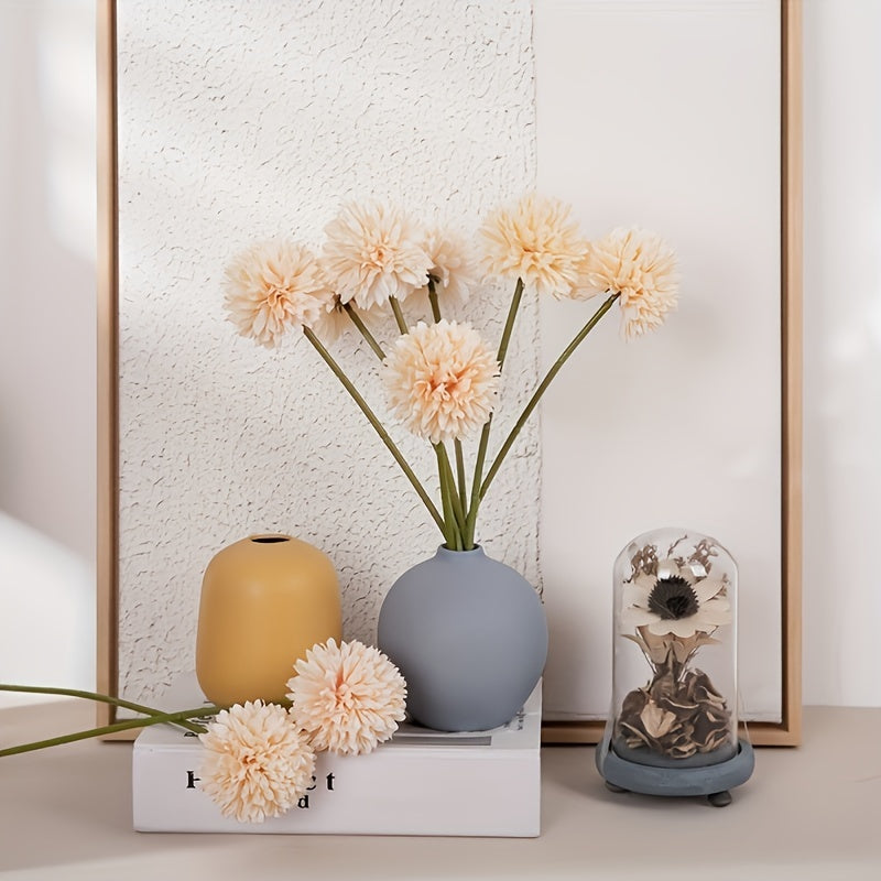 Set of 5 Artificial Chrysanthemum Flowers – Realistic Floral Arrangements for Weddings and Home Decor