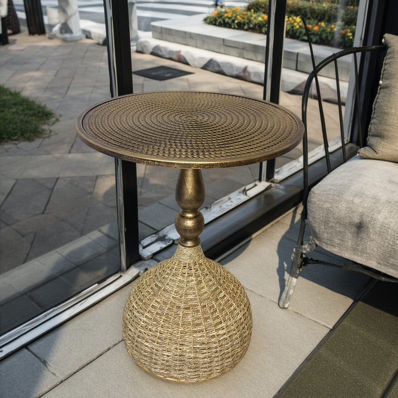 Handmade Water Grass Coffee Table – Antique Bronze Look