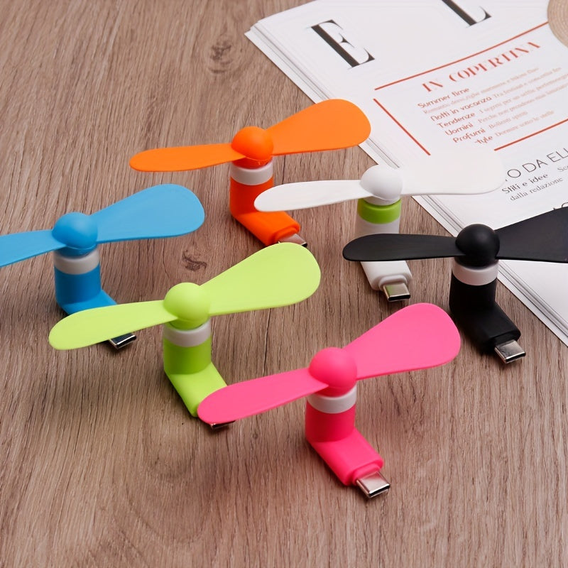 Mini Portable Phone Fans – Type-C Connector with Adjustable Angle