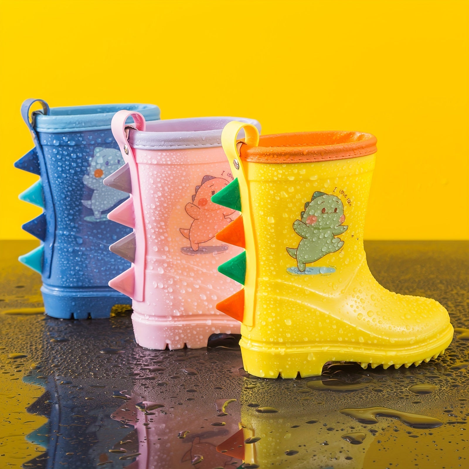 Dino Splash Children's Rain Boots - Playful Protection for Rainy Days
