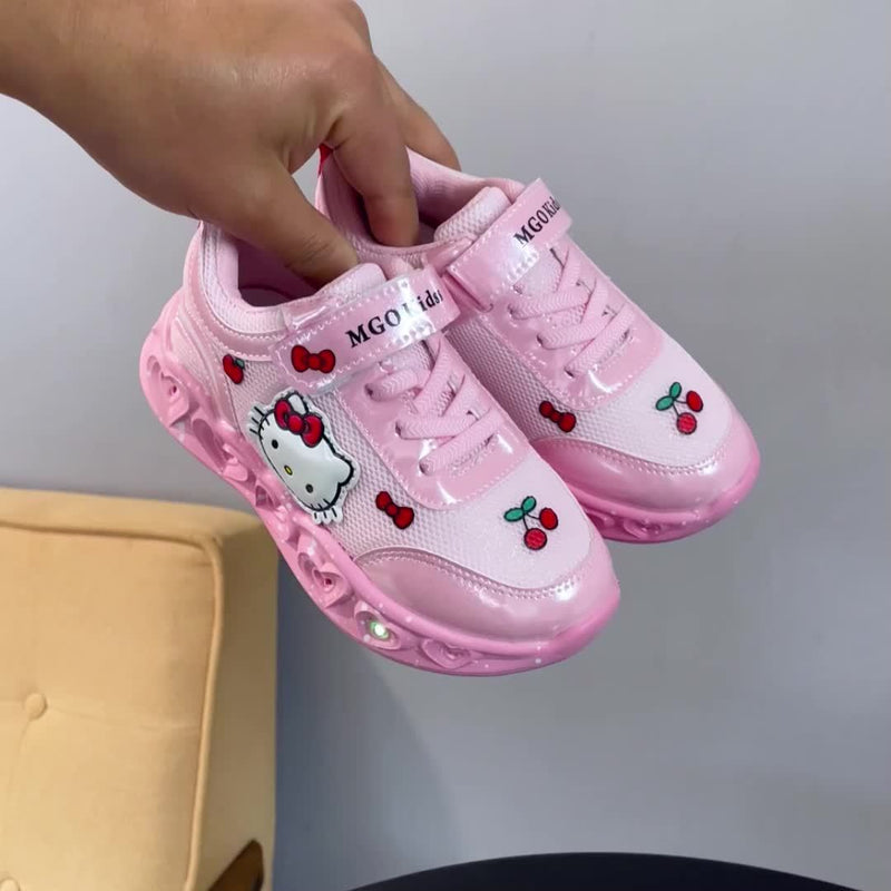 Light-Up Hello Kitty Sneakers – Breathable and Cushioned Fun Shoes