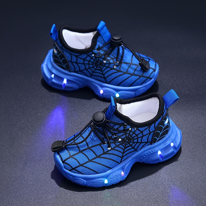 Joris' Spider Web Sneakers with LED Lighting - For Playful Children