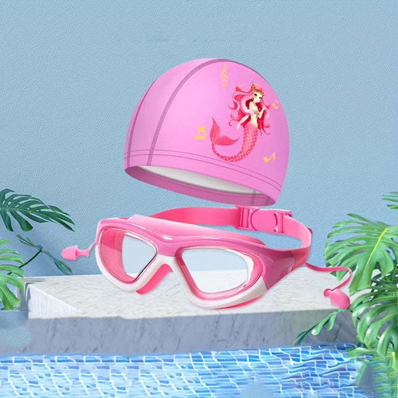 Mermaid Swim Goggles and Swim Cap Set for Kids – Comfort & Playful Protection in the Water